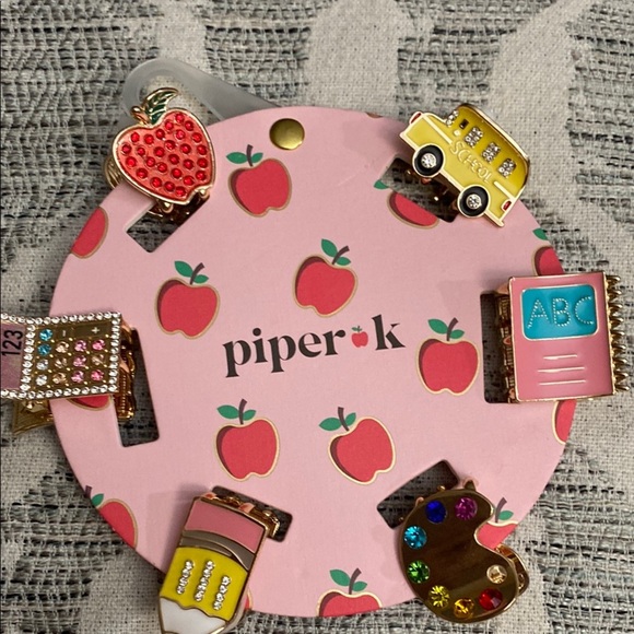 Piper K Accessories - Piper K School Themed Enamel Hair Clip Set